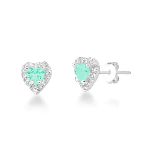 Brinco Coração Turmalina