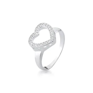 Anel Coração Cravejado TAM20