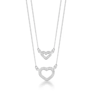 Gargantilha Dupla Corações Cravejados